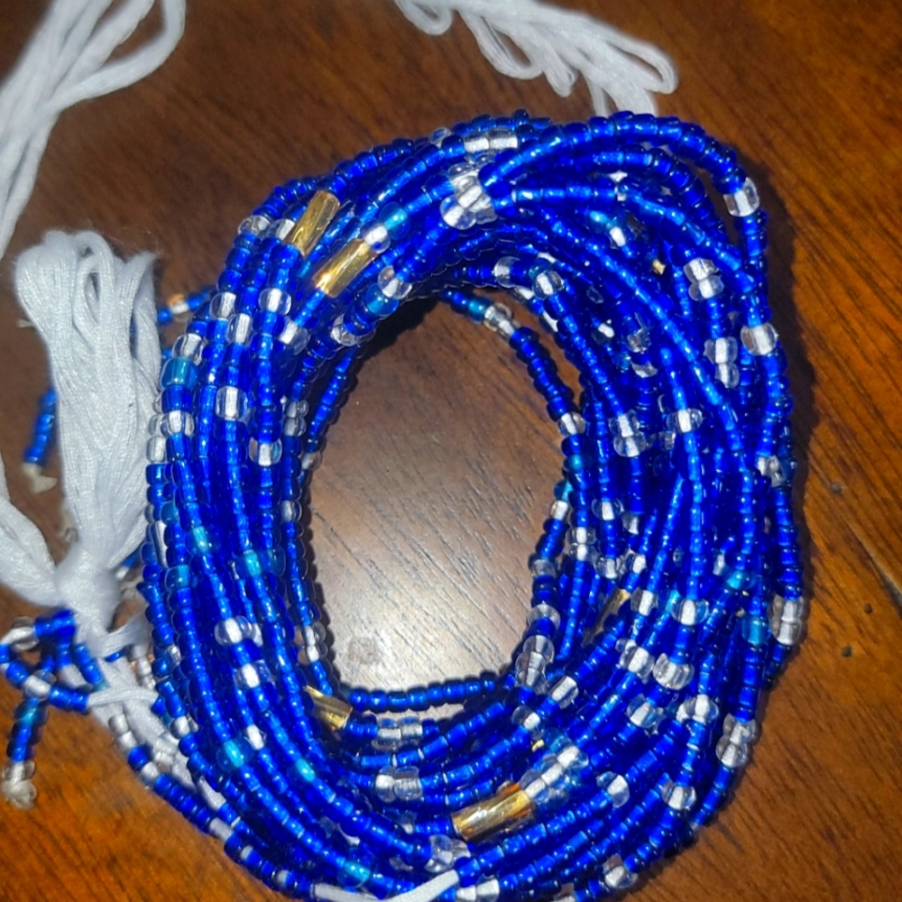 Blue Belly Chain Waistbeads Jewelry Hand-Made